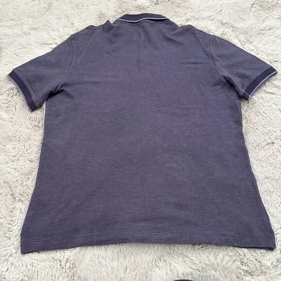 Robert Barakett Polo Findlay Short Sleeve Shirt Heathered Purple Size M - Picture 7 of 7